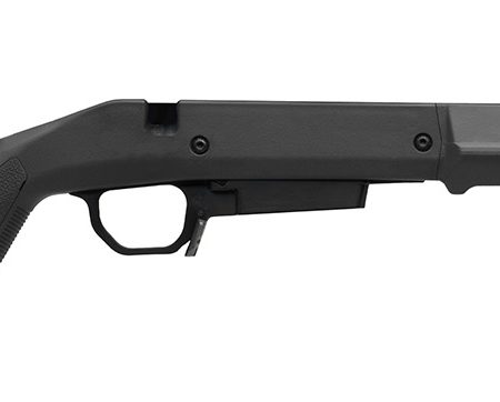 Magpul MAG1207-BLK Hunter American Stock Black Adjustable Synthetic Stock with Aluminum Chassis for Short Action Ruger American Right Hand Includes STANAG Mag Well