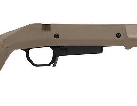 Magpul MAG1207-FDE Hunter American Stock Flat Dark Earth Adjustable Synthetic Stock with Aluminum Chassis for Short Action Ruger American Right Hand Includes STANAG Mag Well