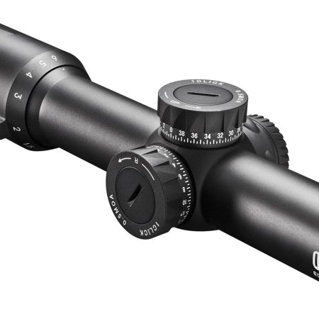 Eotech VDU16FFSR1G Vudu FFP Black Hardcoat Anodized 1-6x 24mm 30mm Tube Illuminated Green SR1-MRAD Reticle Features Throw Lever