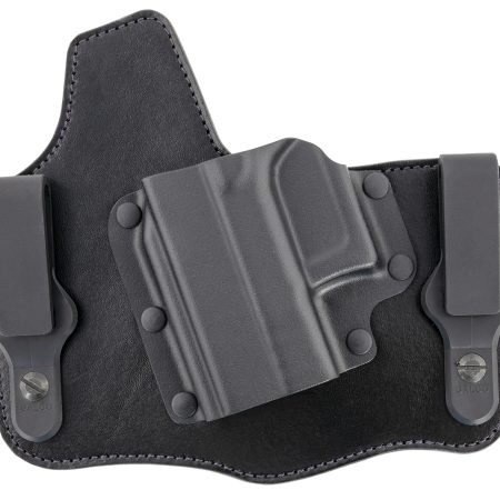 Galco KT801RB KingTuk Deluxe IWB Black Kydex/Leather Compatible w/Glock 43/43X/Springfield Hellcat Pro UniClip Mount Left Hand