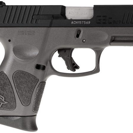 Taurus 1G3C931G G3C  Compact Frame 9mm Luger 12+1 3.26" Matte Stainless Steel Barrel, Matte Black Tenifer Serrated Steel Slide, Gray Polymer Frame w/Picatinny Rail, Gray Polymer Grip, Right Hand