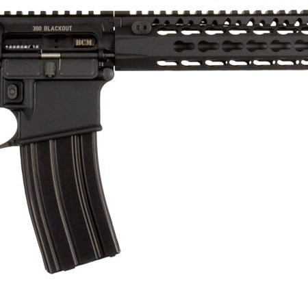 BCM 653790 RECCE-16 KMR-A 300 Blackout 16" 30+1 Black Hard Coat Anodized, Manganese Phosphate, 6 Position Stock,  Bravo Mod 3 Grip