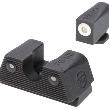 TruGlo TGTG231G1XA Tritium X  White Outline Tritium Front/Green Tritium Rear/Black Nitride Fortress Frame, Compatible w/Glock 42/43/43X/48 Except MOS, Front Post/Rear Dovetail Mount