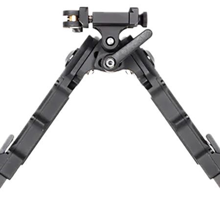 Accu-Tac BRASQDG204 BR-4 G2 Arca Spec Bipod made of Black Hardcoat Anodized Aluminum with ARCA Style Rail Attachment, Steel Feet & 5.75"-8.25" Vertical Adjustment
