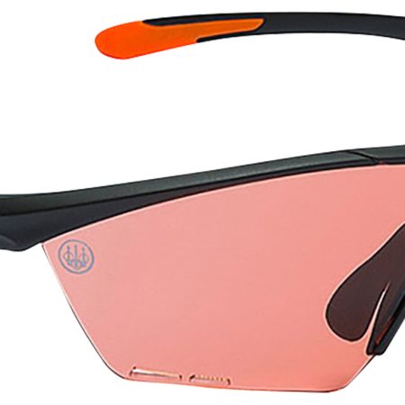 Beretta USA OC031A2354039FUNI Clash Shooting Glasses Scarlet Lens Black with Orange Accents Frame