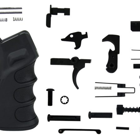 TacFire LPK02USAB Lower Parts Kit  AR-15 Black PGAR-B Grip Black