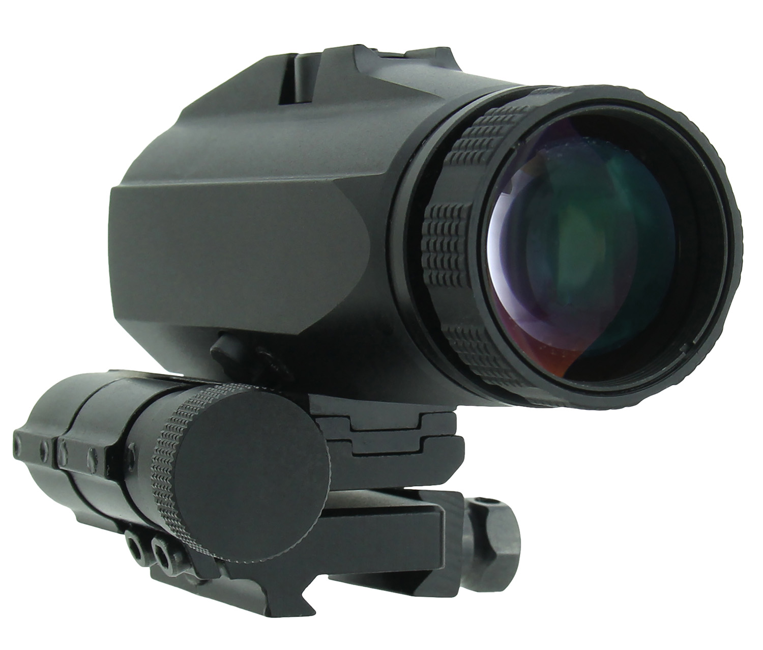 TacFire RDX3MB Flip to Side 3X Red Dot Magnifier Black Anodized 3x 30 mm