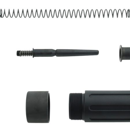 TacFire MAR139C Short Buffer Tube System  Black Anodized Aluminum with QD End Plate for AR Pistol Platform