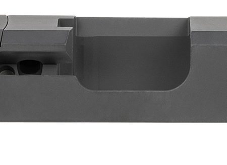 TacFire  Replacement Slide  9mm Luger Graphite Black Cerakote Stainless Steel with Optics Cut & Slide Ports for Glock 19 Gen3