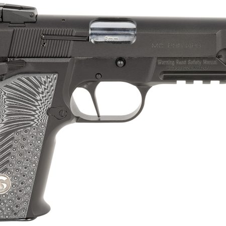 EAA GIRSAN 390470 MCP35 Match 9mm Luger 15+1 4.87" Stainless Steel Barrel, Matte Black Serrated Slide, Matte Black Steel Frame w/Accessory Rail & Beavertail, Black/Gray Checkered Grips Ambidextrous