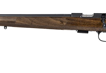 CZ-USA 02390 CZ 457 American Full Size 22 LR 5+1 24" Black Nitride Black Nitride Steel Receiver Turkish Walnut Fixed American Style Stock Left Hand