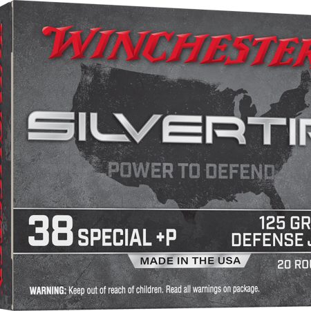 Winchester Ammo W38PST Silvertip  38Special+P 125gr Silvertip Jacket Hollow Point 20 Per Box/10 Case