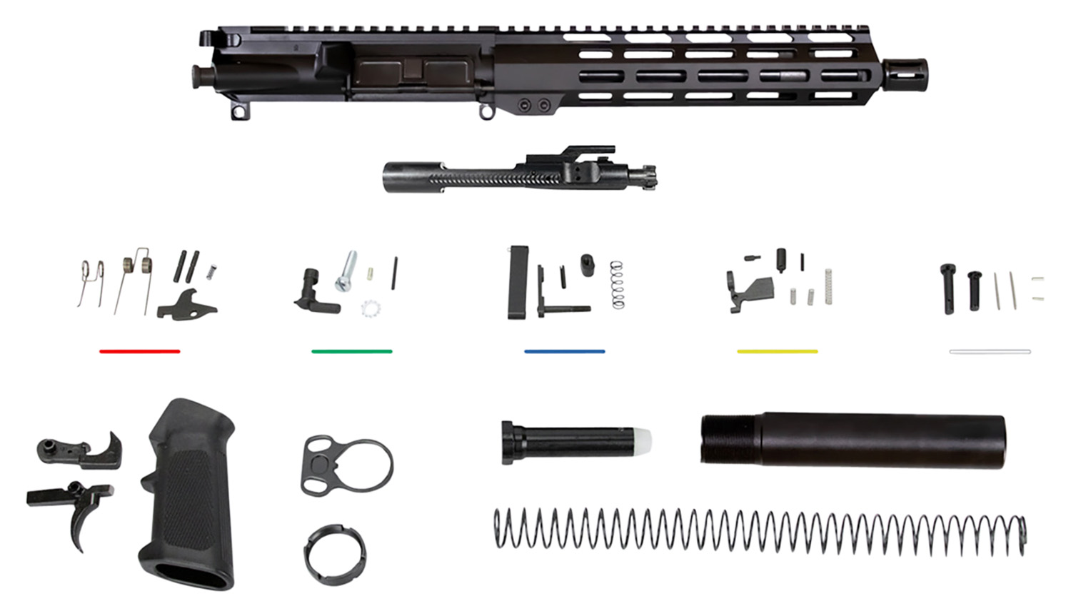 Aim Sports AR5CUB9 Complete Build Kit 5.56x45mm NATO 10.50" Black Nitride Barrel 7075-T6 Aluminum Black Anodized Receiver 10" M-LOK Handguard for AR-15