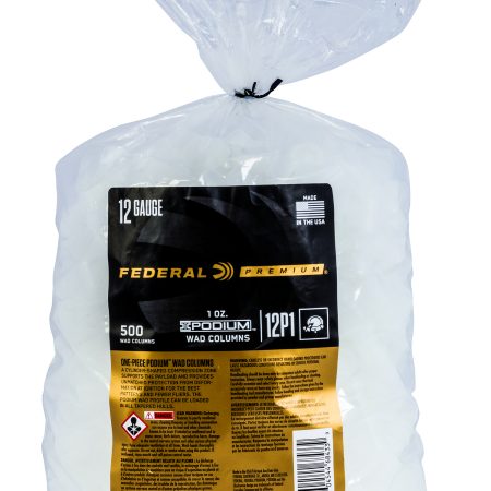 Federal 12P1 Podium Wad Premium 12Gauge 1oz White Plastic 500/10