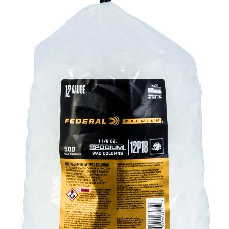 Federal 12P18 Podium Wad Premium 12Gauge 1 1/8oz White Plastic 500/ 10