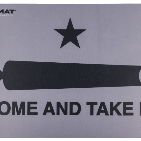 TekMat TEKR17CATIC  Cleaning Mat Black/Gray Rubber 11"x17" "Come And Take It"/Cannon