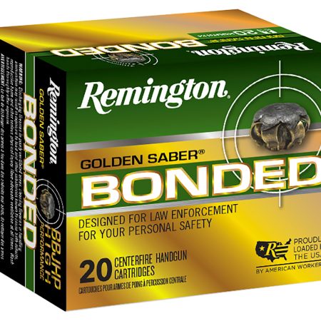 Remington Ammunition R21368 Golden Saber Bonded  10mmAuto 180gr Bonded Brass Jacketed Hollow Point 20 Per Box/25 Case