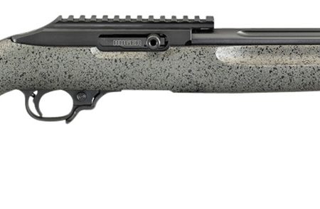 Ruger 31120 10/22 Competition 22 LR 10+1 16.12" Fluted Barrel, Black Rec, Adjustable Comb Black Speckled Gray Stock