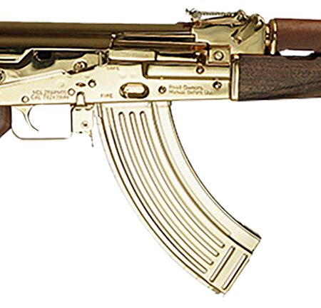 Zastava Arms Usa ZR7762WMGL ZPAPM70  7.62x39mm 16.25" 30+1, 24K Gold Plated Barrel/Rec, Walnut Stock & Grip, Gold Mag Included