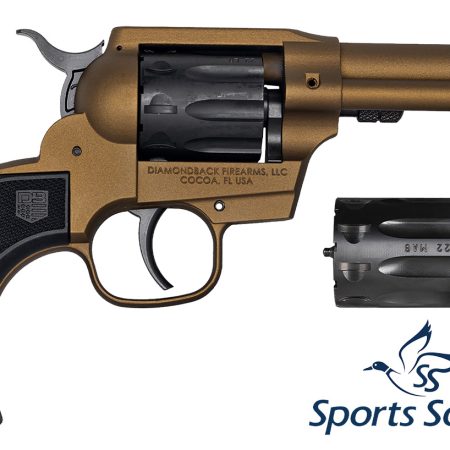Diamondback DB055AA041 Sidekick  22  LR/22 WMR 9rd Shot 4.50" Burnt Bronze Burnt Bronze Black Cerakote Cylinder Black Checkered Nylon Grips