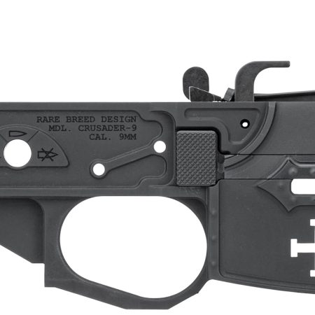 Spikes Tactical STLB960 Rare Breed Crusader  9mm Luger, Black Anodized Aluminum for AR-Platform