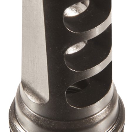 SilencerCo AC858 ASR Muzzle Brake Black Steel with 3/4"-24 tpi Threads for 338 Cal