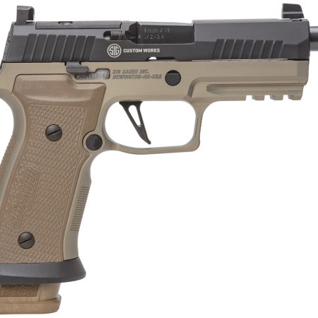 Sig Sauer 320AXGCA9CWCBTTBR2 P320 AXG Combat Limited Edition 9mm Luger 21+1 4.60" Black Nitron, Serrated/Optic Ready Slide, Coyote Hogue G10 Grips & Backstrap Grip