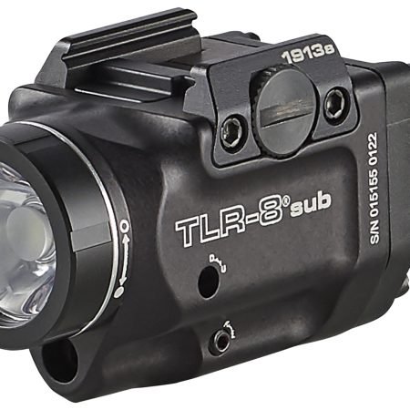 Streamlight 69418 TLR-8 Sub Gun Light with Red Laser  Black Anodized 500 Lumens White LED 1913 Short Railed Pistol