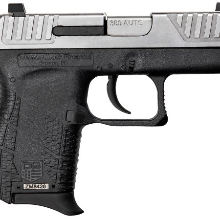 Diamondback DB0100E022 DB380 Gen4 Micro-Compact Frame 380 ACP 6+1, 2.80" Stainless Steel Barrel, Nickel Boron Serrated Stainless Steel Slide, Black Polymer Frame w/Beavertail & Grip