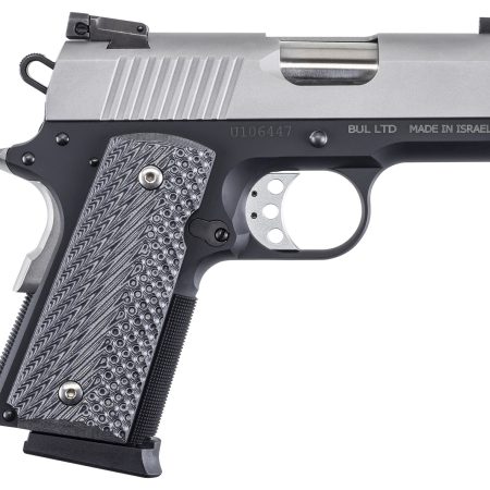 Magnum Research DE1911UTT Desert Eagle 1911 U 45 ACP 6+1 3" Stainless Serrated Slide, Two-Tone w/Black Finish Aluminum Frame w/Beavertail, Black/Gray G10 Grips