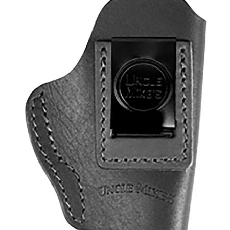 Uncle Mikes-leather(1791) UMIWB1MBLA Inside the Waistband  IWB Size 01 Matte Black Leather Belt Clip Fits Walther PPK Right Hand