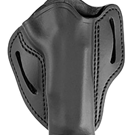 Uncle Mikes-leather(1791) UMOWB3MBLR Outside The Waistband Holster OWB Size 03 Matte Black Leather Belt Slide Fits 1911 5" Right Hand