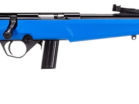 Rossi  RB22  Compact 22 LR 10+1, 16" Matte Black Button Rifled Free Floating Steel Barrel, Matte Black Stainless Steel Receiver, Blue Monte Carlo Stock, Right Hand