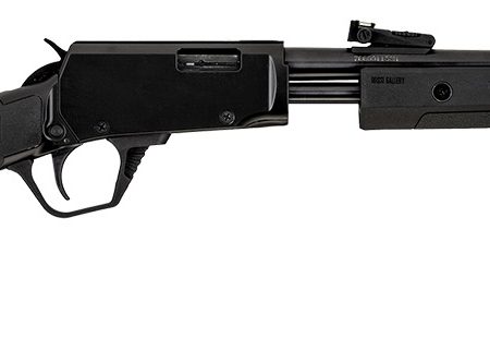 Rossi  Gallery  Pump 22 WMR 12+1 20", Black, Polished Steel Barrel/Rec, Synthetic Stock, Fiber Optic Sights
