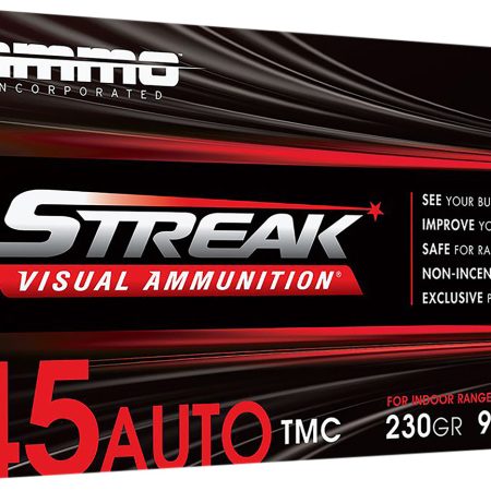 Ammo Inc 45230TMCSTRKRED50 Streak Visual (RED)  45ACP 230gr Total Metal Case 50 Per Box/20 Case