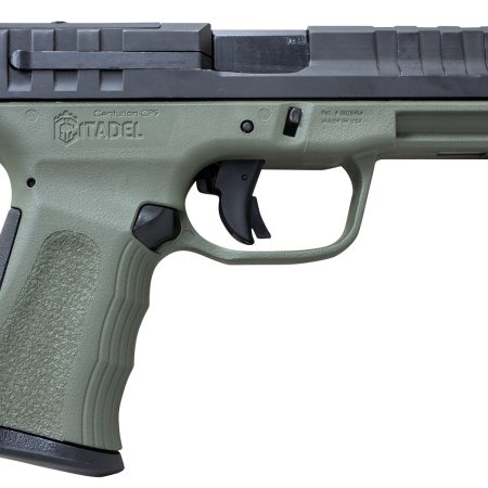 Citadel CITCP9ODG Centurion CP9 Compact Frame 9mm Luger 14+1, 4" Black Steel Barrel, Optic Ready/Serrated Steel Slide, OD Green Polymer Frame & Grip