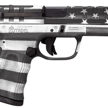 Citadel CITCP9USG Centurion CP9 Compact 9mm Luger 14+1 4" Black Steel Barrel, American Flag Gray Cerakote Optic Ready/Serrated Slide, Polymer Frame & Grip
