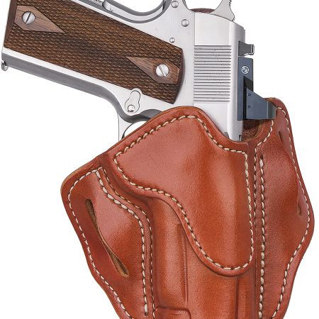 1791 Gunleather ORBH1SCBRR BH1S Optic Ready OWB Classic Brown Leather Belt Slide Fits 1911 Fits 3.5-4.25" Barrel Right Hand