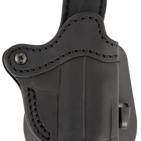 1791 Gunleather ORPDHCSBLR Paddle Holster Optic Ready OWB Size Compact Black Leather Compatible w/Glock 43/Taurus GX4/Sig P365, Paddle Mount, Right Hand