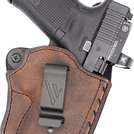 Versacarry CFD2113 Comfort Flex Deluxe IWB Size 03 Brown Leather Belt Clip Right Hand