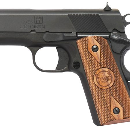 Iver Johnson Arms THRASHER Thrasher  45 ACP 7+1 3.13" Black Bull Barrel, Matte Blued Serrated Steel Slide & Frame w/Beavertail, Walnut Large Diamond Grip