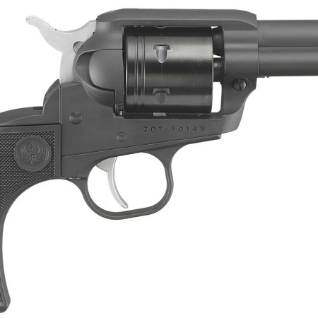 Ruger 2052 Wrangler  22 LR 6 Shot 3.75" Black Cerakote Steel Barrel, Black Cerakote Aluminum Frame, Black Cerakote Cylinder, Black Checkered Polymer Grip, Transfer Bar Safety, Exposed Hammer