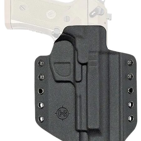 C&G Holsters 2750100 Covert  OWB Black Kydex Belt Loop Fits Beretta M9A3/M9A4 Right Hand