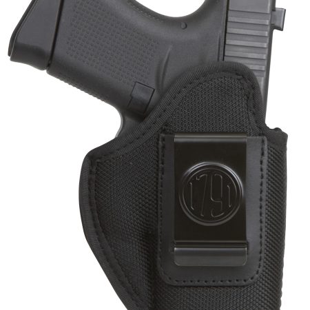 1791 Gunleather PNIWB3BLKR Premium Nylon  IWB Size 03 Black Ballistic Nylon Belt Clip Right Hand