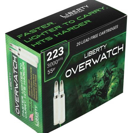 Liberty Ammunition LAOW223553000 OverWatch  223Rem 55gr 20 Per Box/50 Case