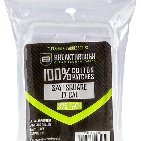 Breakthrough Clean BTCPS34375 Square Patches .17/.177 Cal 375 pieces