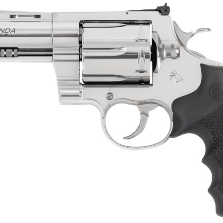 Colt Mfg ANACONDASP4RTS Anaconda  44 Mag 6 Shot 4.25" Stainless Barrel, Cylinder & Frame, Black Hogue Rubber w/Finger Grooves Grip