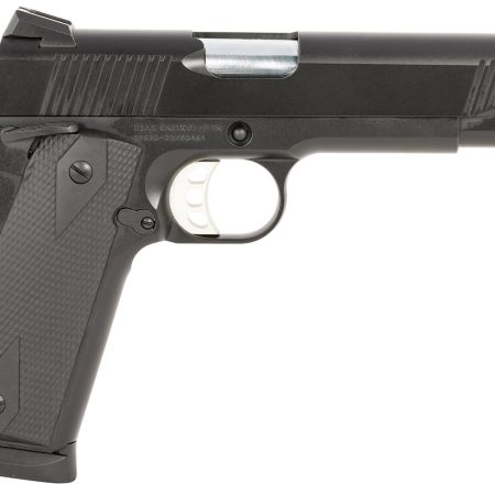 Tisas 10100528 1911 Duty 45 ACP 8+1 5" Black Steel Barrel, Black Cerakote Serrated Steel Slide, Black Cerakote Steel Frame w/Beavertail, Ambidextrous