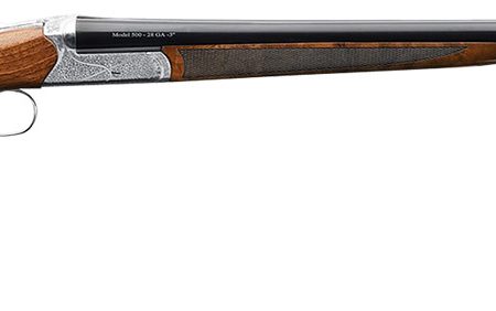 Charles Daly 930339 500  12 Gauge 3" 2rd 28" Gloss Blued Steel Side by Side Barrel, Engraved Silver Steel Receiver, Oiled Walnut Fixed Checkered Stock & Forend, Includes 5 Choke Tubes