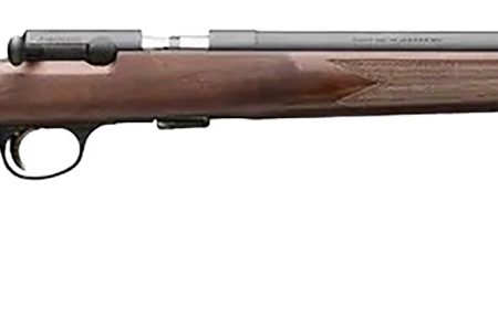 Browning 025253204 T-Bolt Target SR 22 WMR 10+1 20" Matte Blued Heavy Bull Threaded Barrel, Drilled & Tapped Matte Blued Steel Receiver, Grade I Black Walnut Target Style Fixed w/Raised Comb Stock